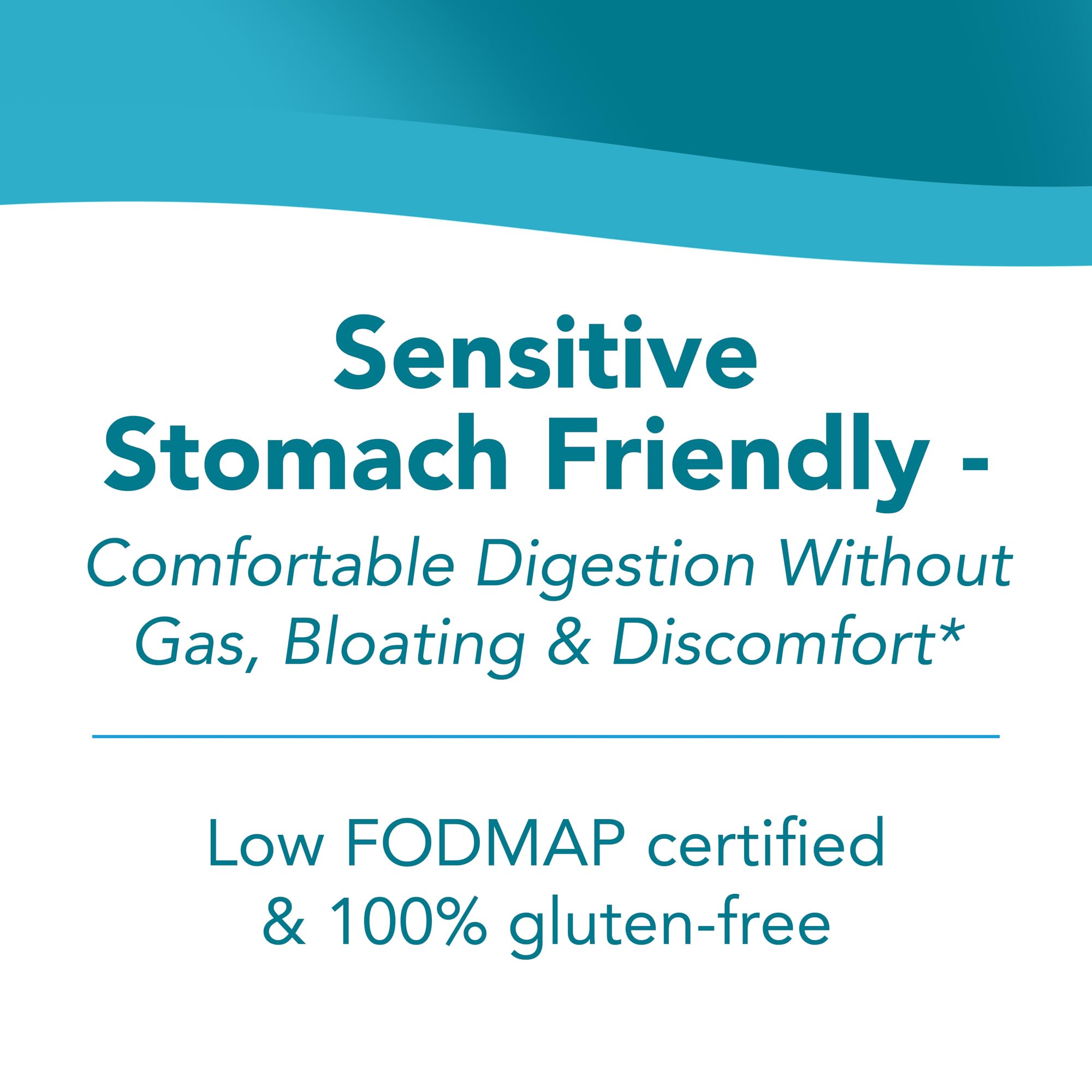 Tomorrow's Nutrition Sunfiber tub front highlights gluten-free, low FODMAP formula