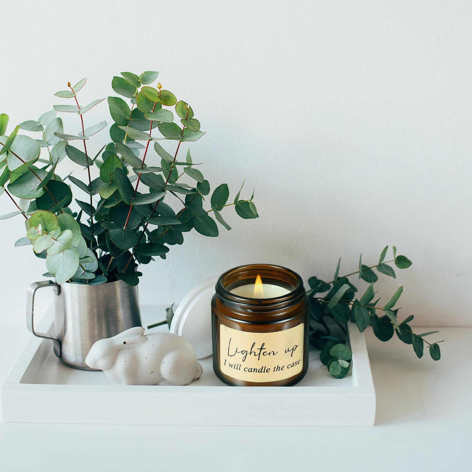 Tondiamo lawyer candle on desk setup for focus and relaxation.