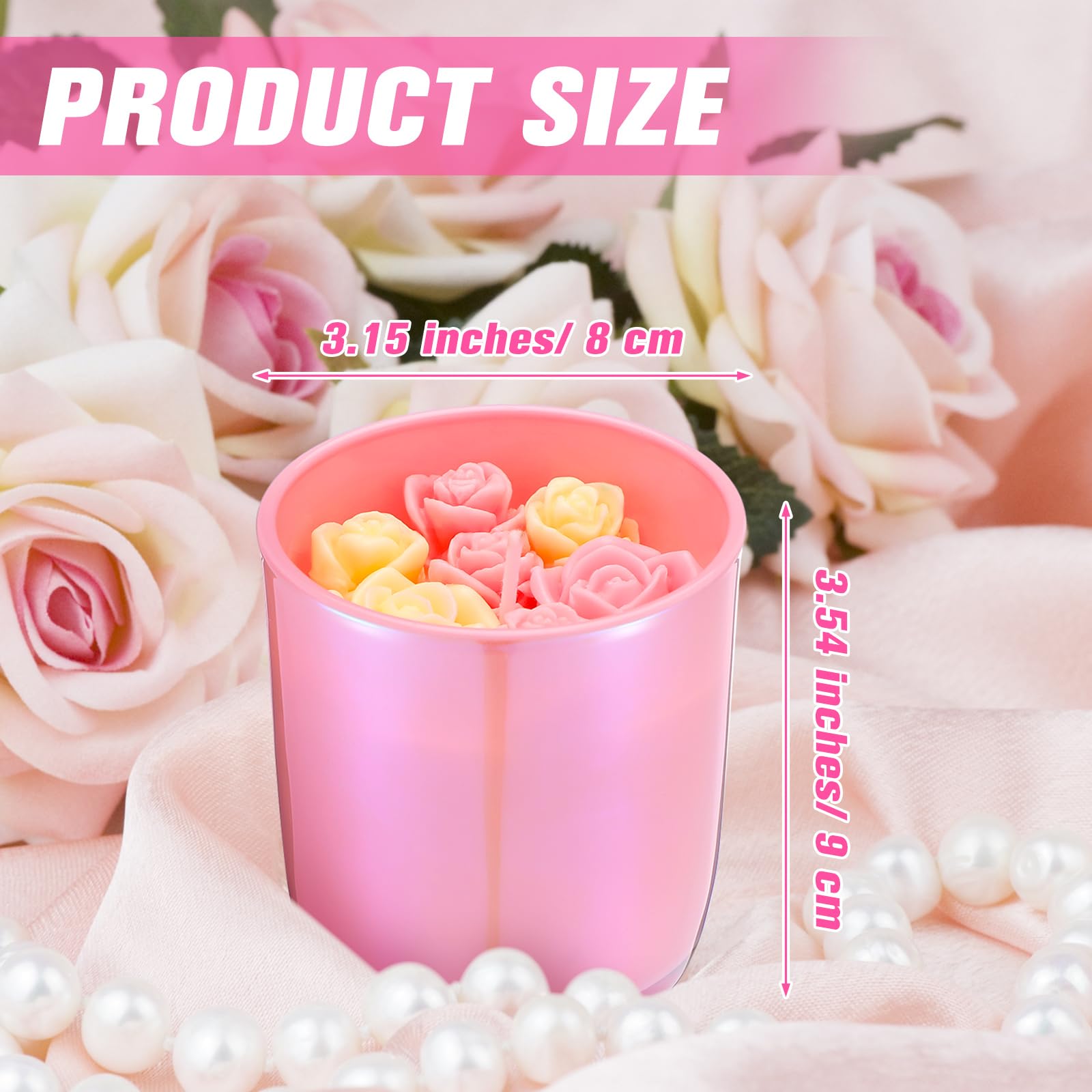 Tondiamo rose-scented candle with glitter jar creates dreamy lighting.