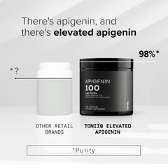 Toniiq Apigenin bottle being poured for easy portioning