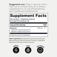 Toniiq Berberine HCl 97% capsules ensuring high-purity daily intake