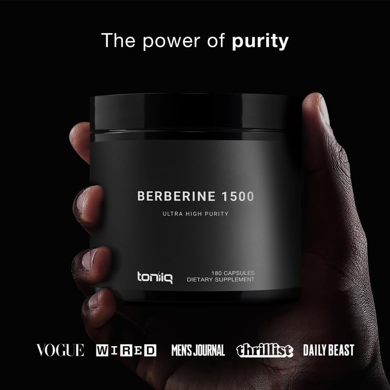 Purity chart for Toniiq Berberine HCl showing 97% potency