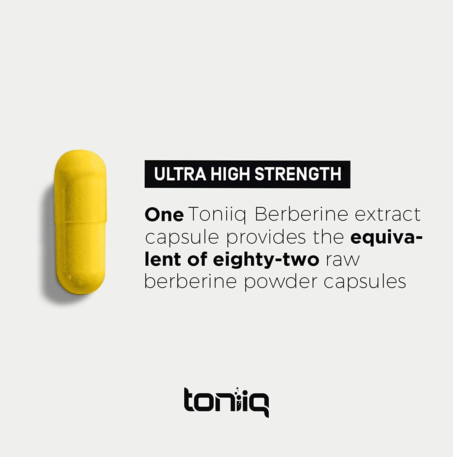 Toniiq Berberine HCl lab-tested capsules for quality assurance