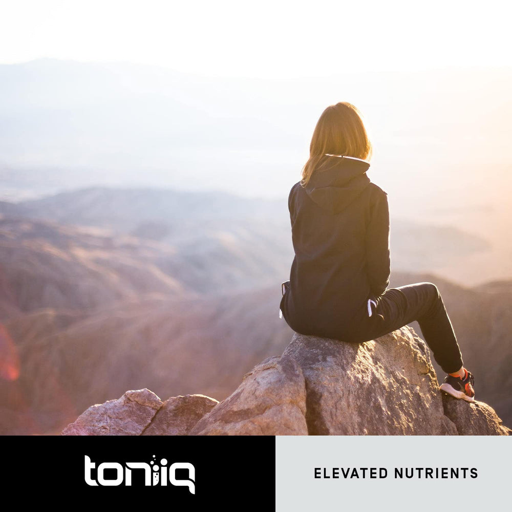 Toniiq CoQ10 absorption-benefit diagram communicates liposomal delivery advantages