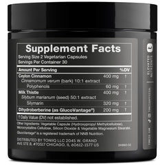 Toniiq Dihydroberberine capsules in a tube suggest convenient daily use.