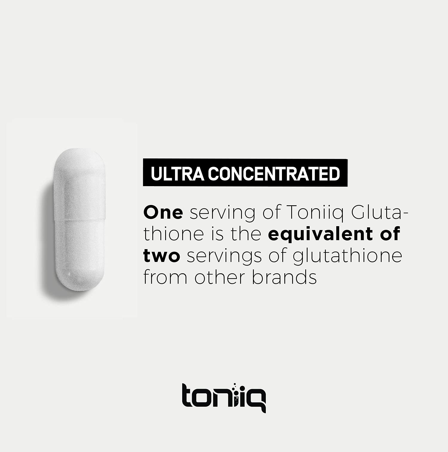 Toniiq Glutathione batch testing result card illustrating verification.