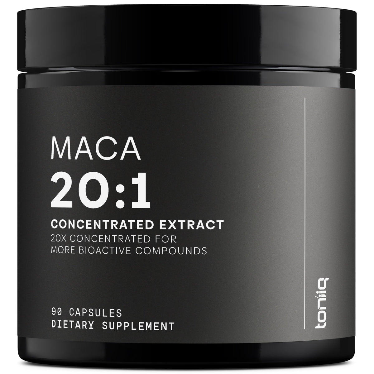 Toniiq Maca 20:1 extract capsules for daily vitality.