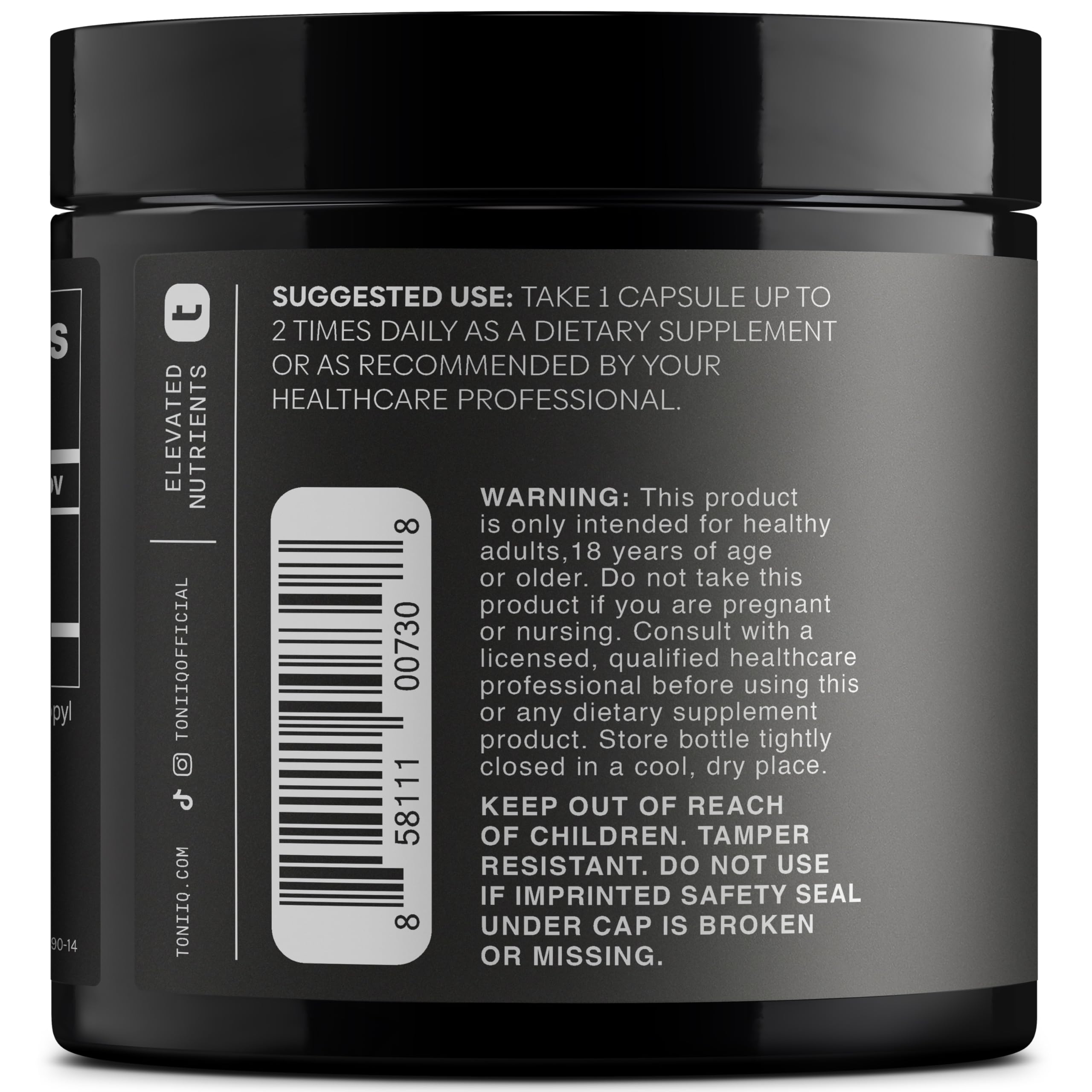 Toniiq Maca single-origin Peru capsule for a consistent daily routine.
