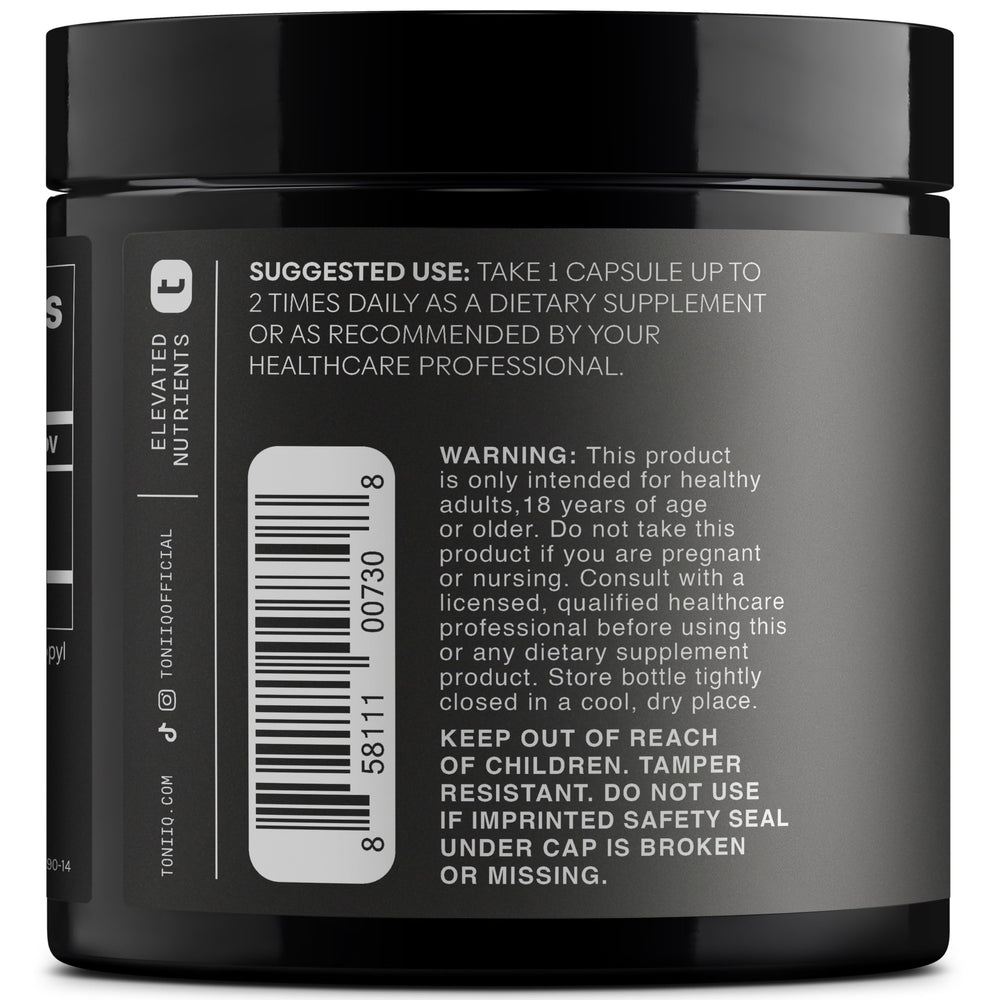Toniiq Maca single-origin Peru capsule for a consistent daily routine.