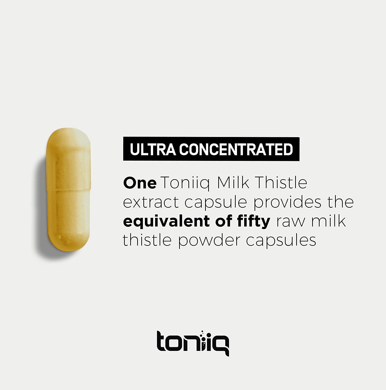 Toniiq Milk Thistle lab test report indicating third-party verification.