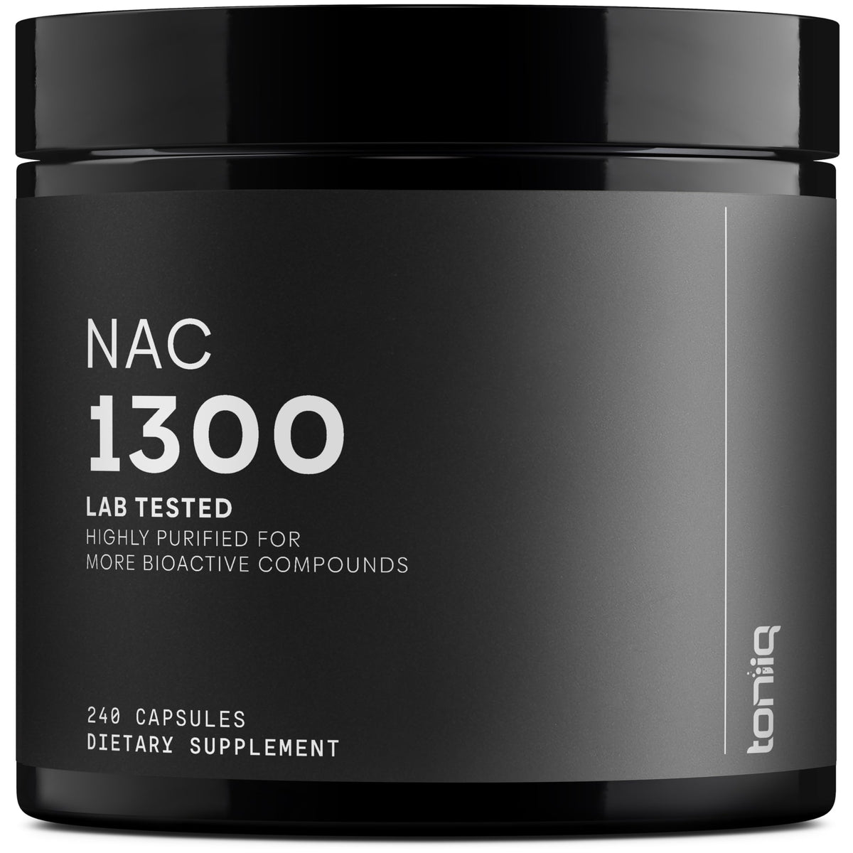 Toniiq NAC 1300mg bottle front showing high-dose option for daily use