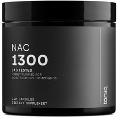 Toniiq NAC 1300mg bottle front showing high-dose option for daily use