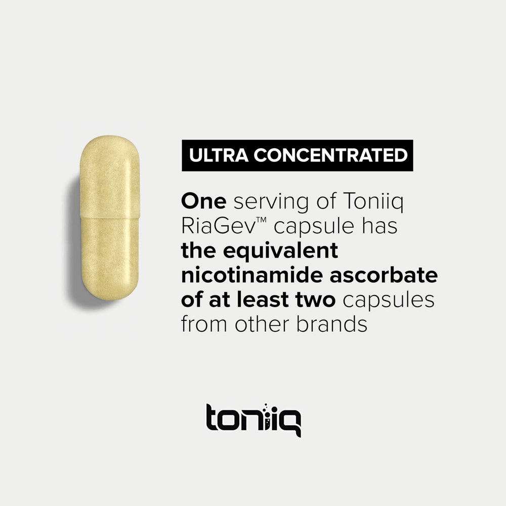 Toniiq NAD+ includes D-Ribose and Nicotinamide for potential NAD+ precursor support