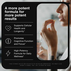 Toniiq NAD+ ingredients panel shows Resveratrol and Niacin blend.