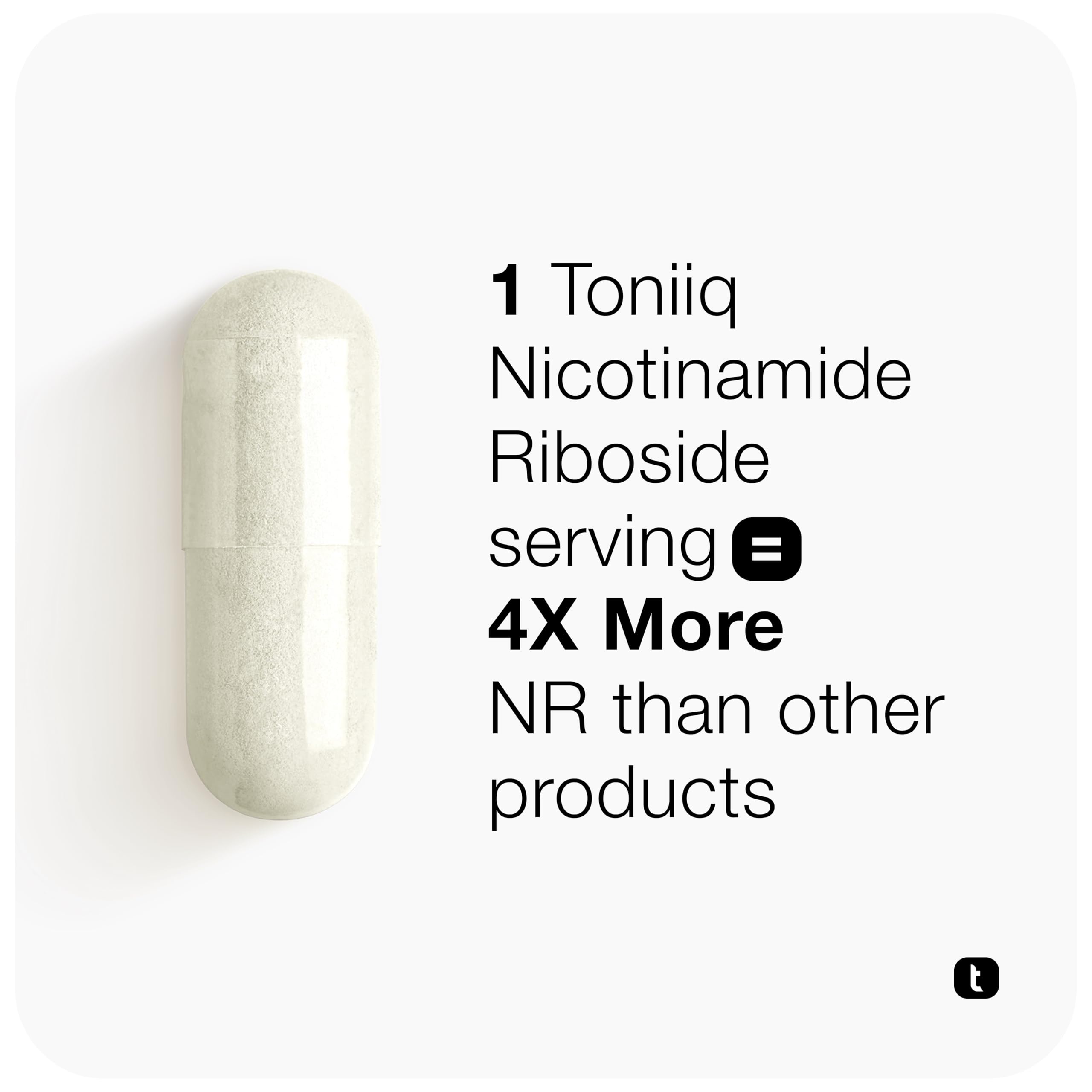 Toniiq Nicotinamide Riboside capsules ready for vegan daily routines