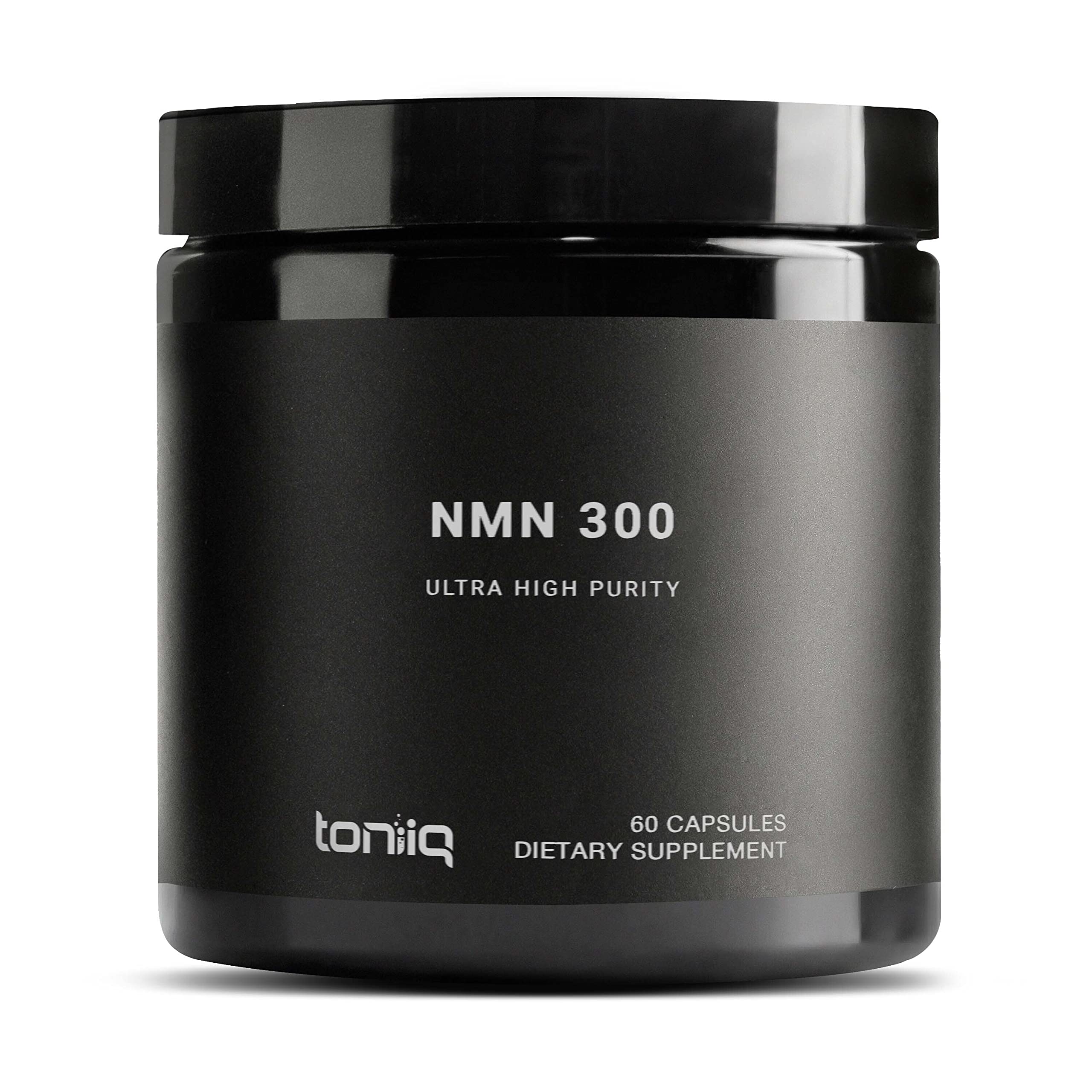 Toniiq NMN capsules bottle view for convenient daily NAD+ support