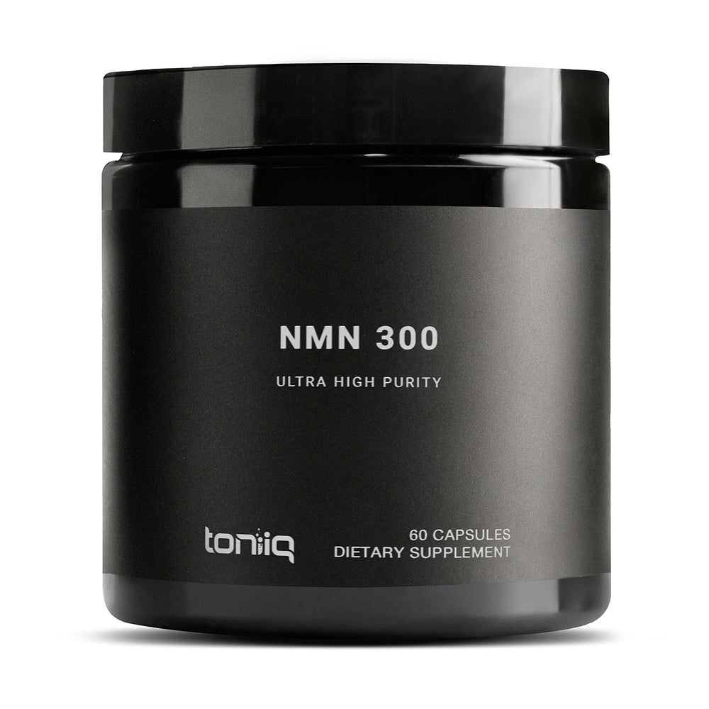 Toniiq NMN capsules bottle view for convenient daily NAD+ support