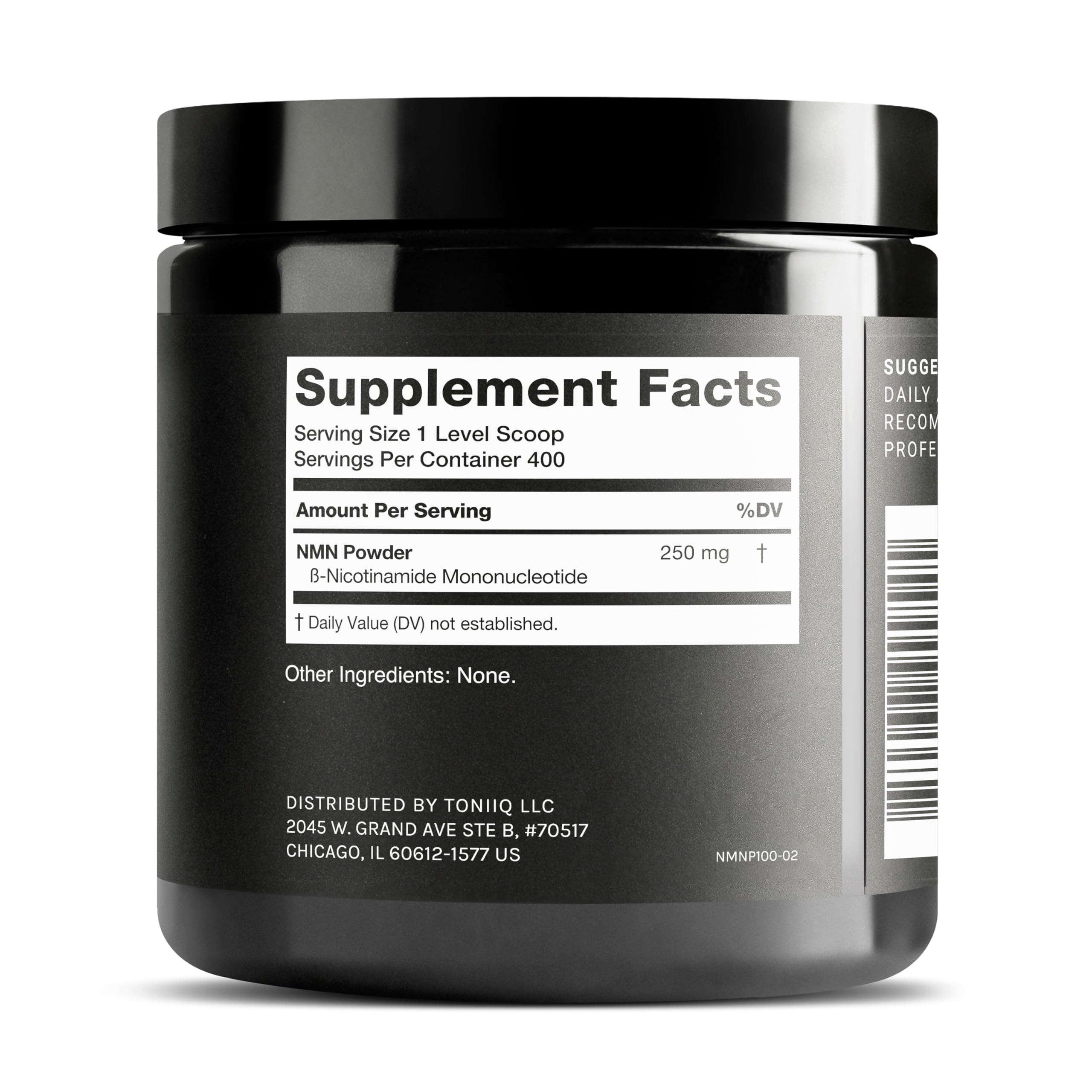 Toniiq NMN powder with scoop for easy daily use