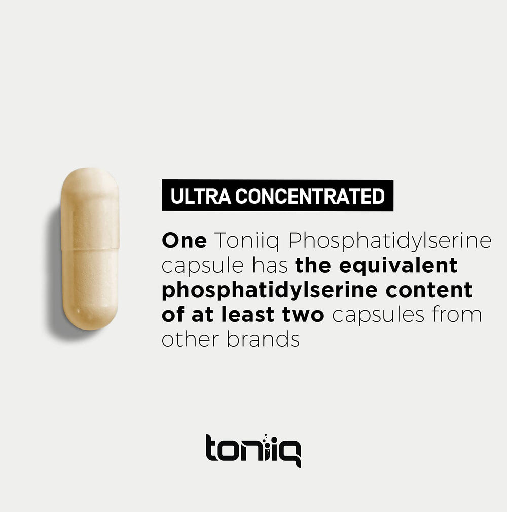 Toniiq packaging with soy-free badge communicates allergen-friendly option.