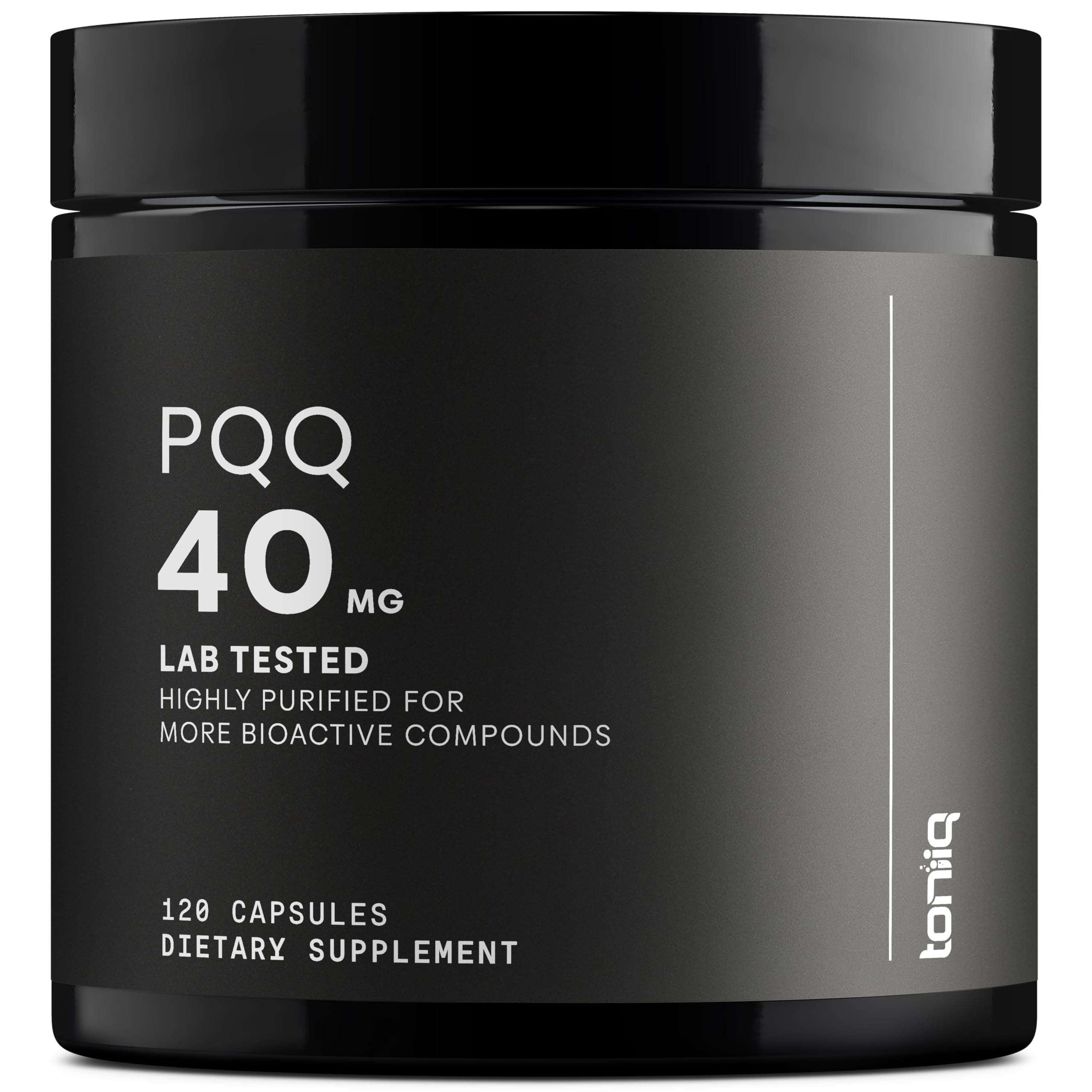 Toniiq PQQ 40mg bottle for daily energy support