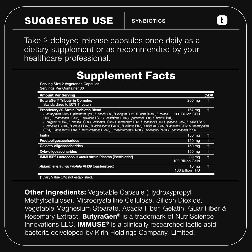 Toniiq prebiotic fiber blend scoop emphasizes gentle, low-bloat formula.