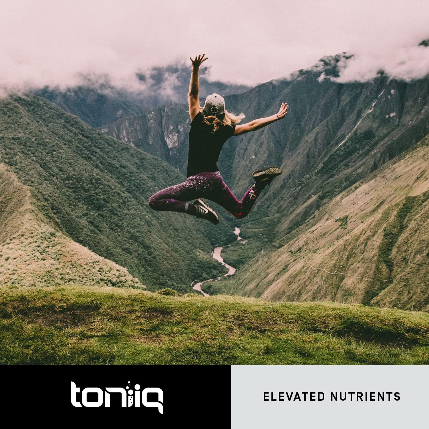 Toniiq Quercetin dosage info label emphasizing 1000mg per serving