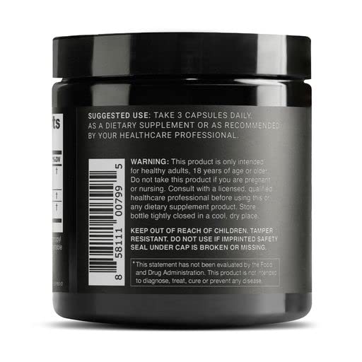 Toniiq bottle label highlights purity and testing commitments.