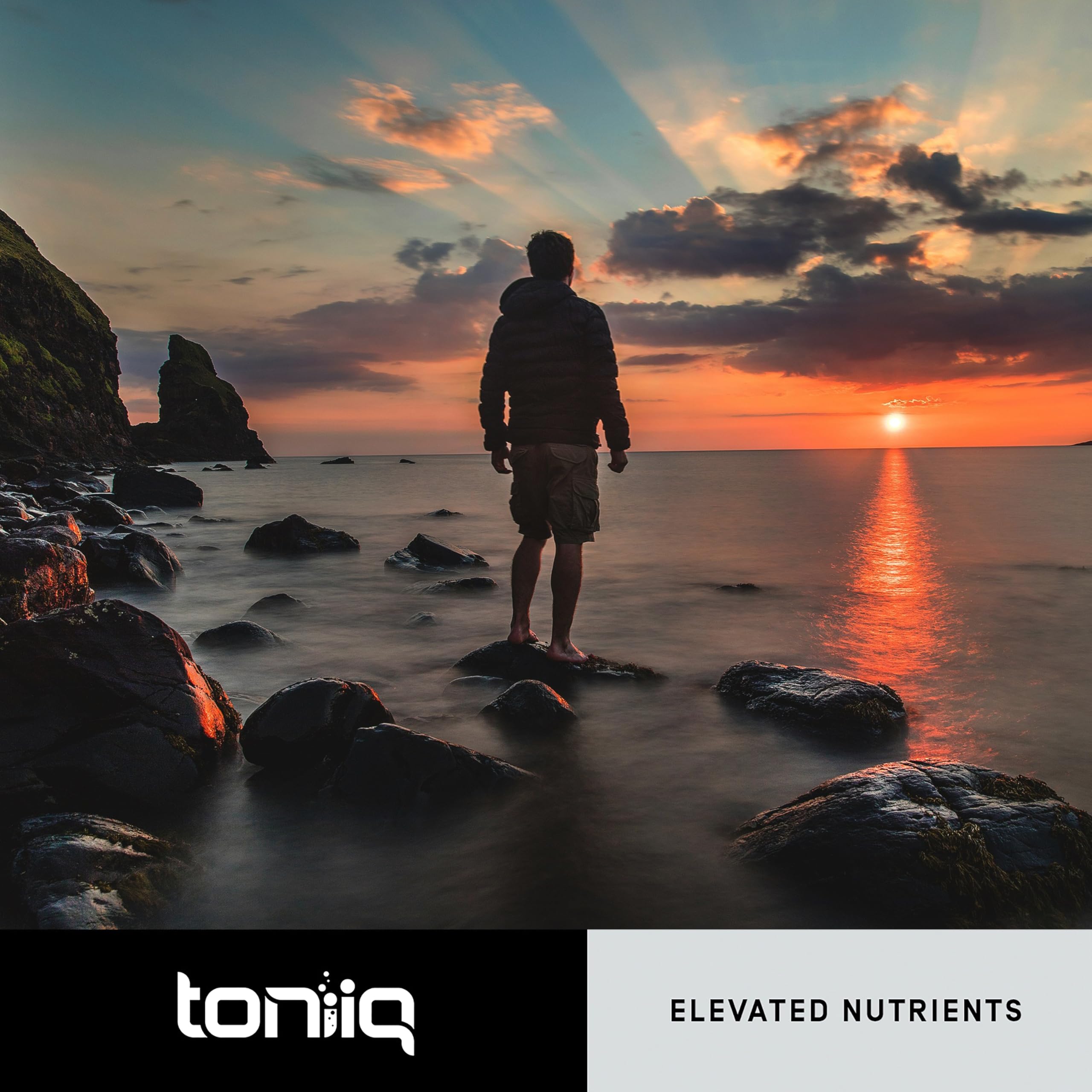 Toniiq serving spoon imagery demonstrates easy measurement for daily regimen.