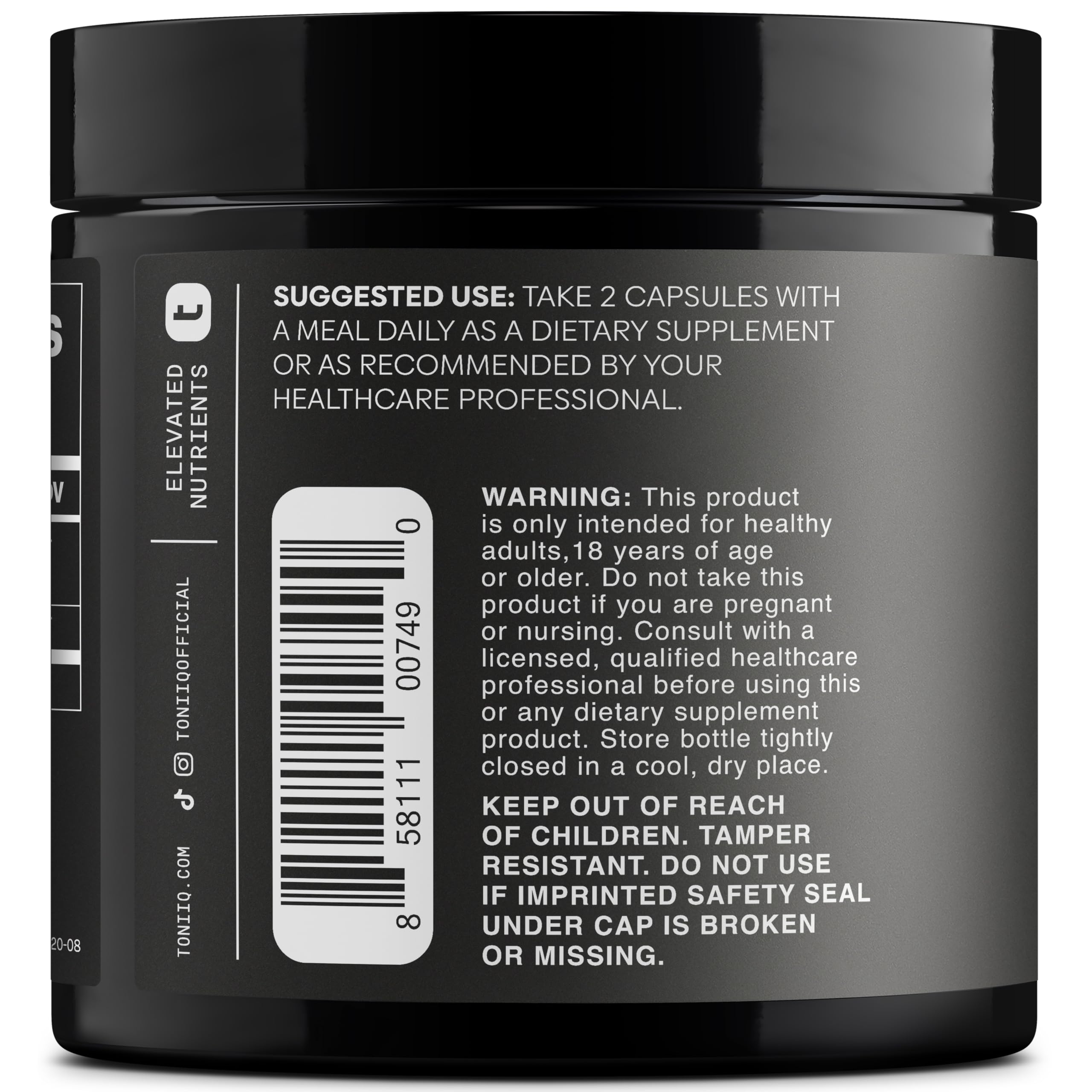 Close-up of Tribulus powder showing its concentrated 1300 mg serving size.