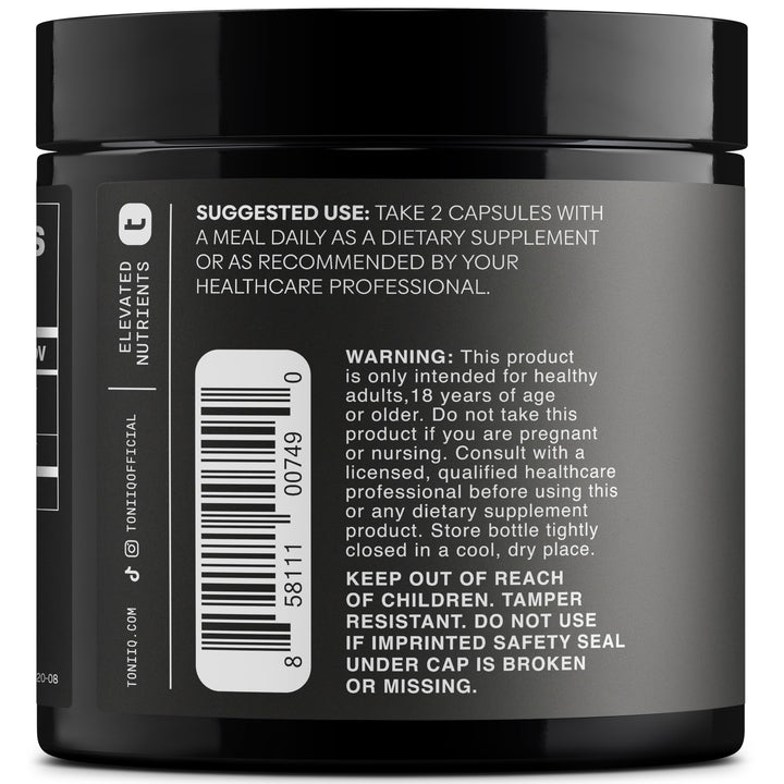 Close-up of Tribulus powder showing its concentrated 1300 mg serving size.