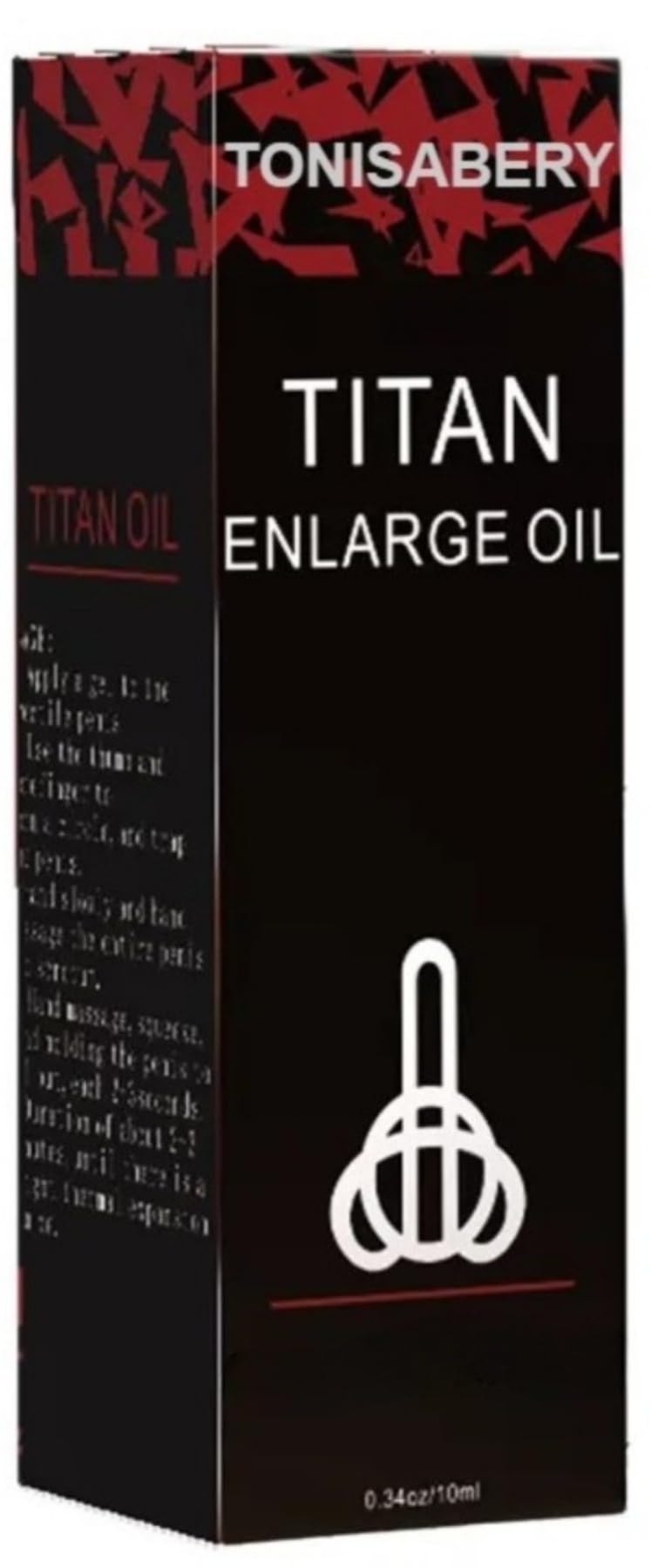 TONISABERY XXXL Man Extra Power compact packaging showing travel-friendly 0.34 oz size.