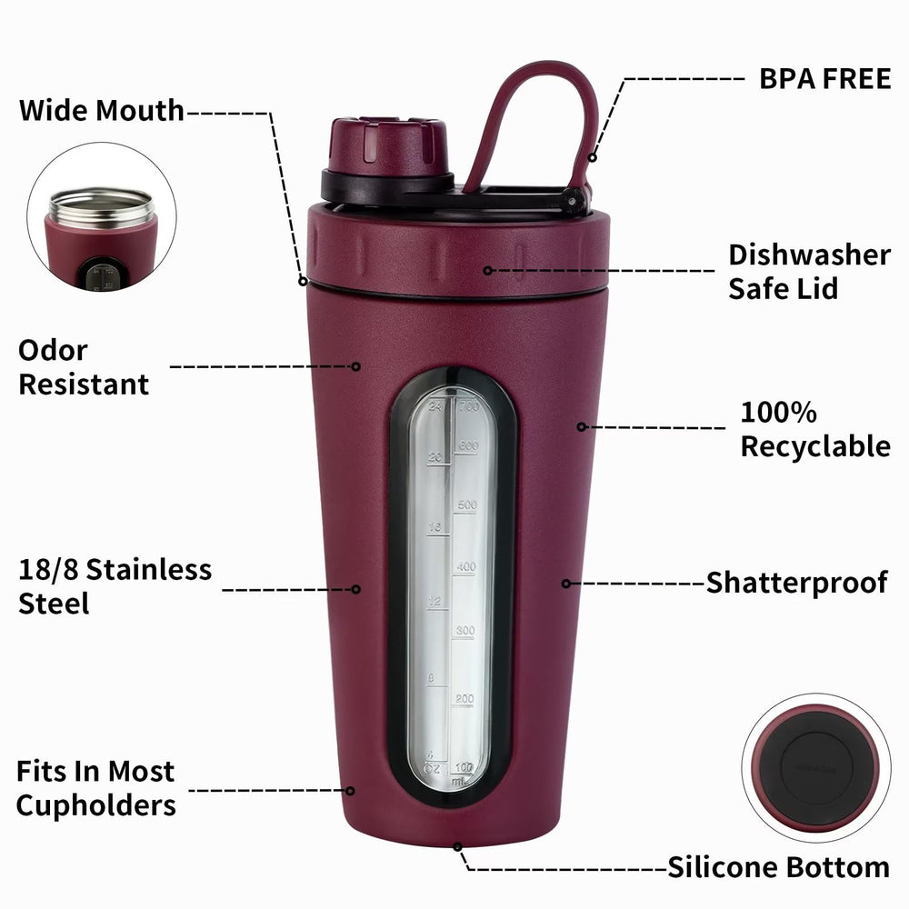 TOOFEEL leakproof twist lid keeps contents secure during workouts.