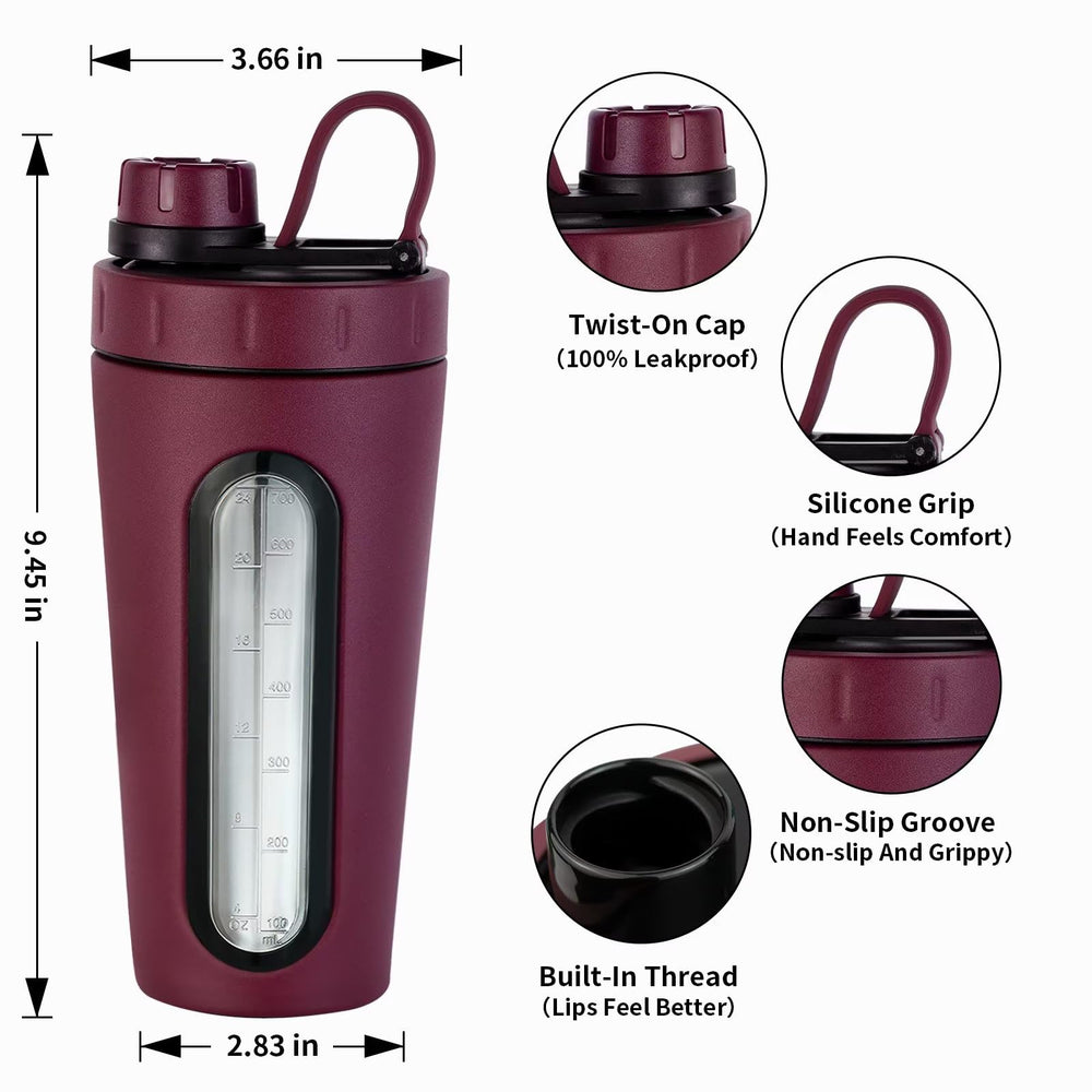 TOOFEEL plastic shaker ball speeds clump-free blending.