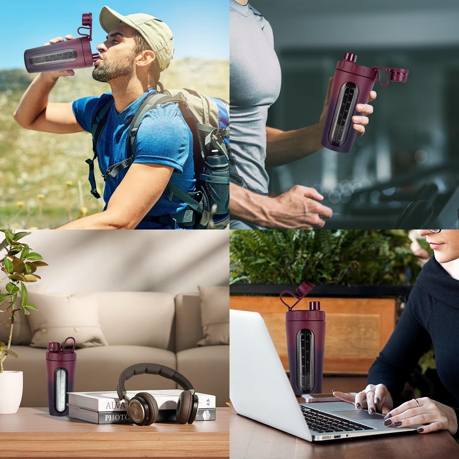 TOOFEEL shaker bottle rubber carry handle for portable use