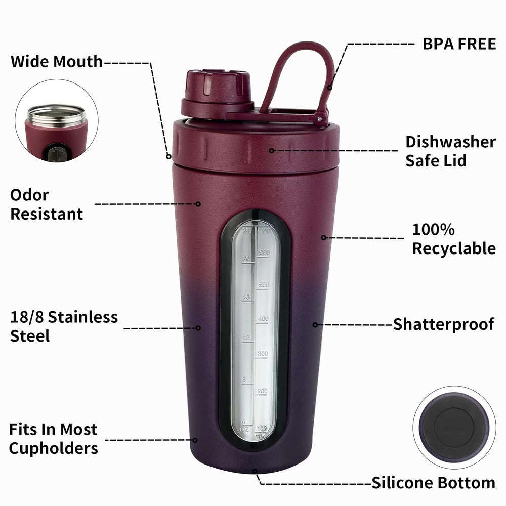 TOOFEEL shaker bottle wide mouth design for easy scooping and cleaning