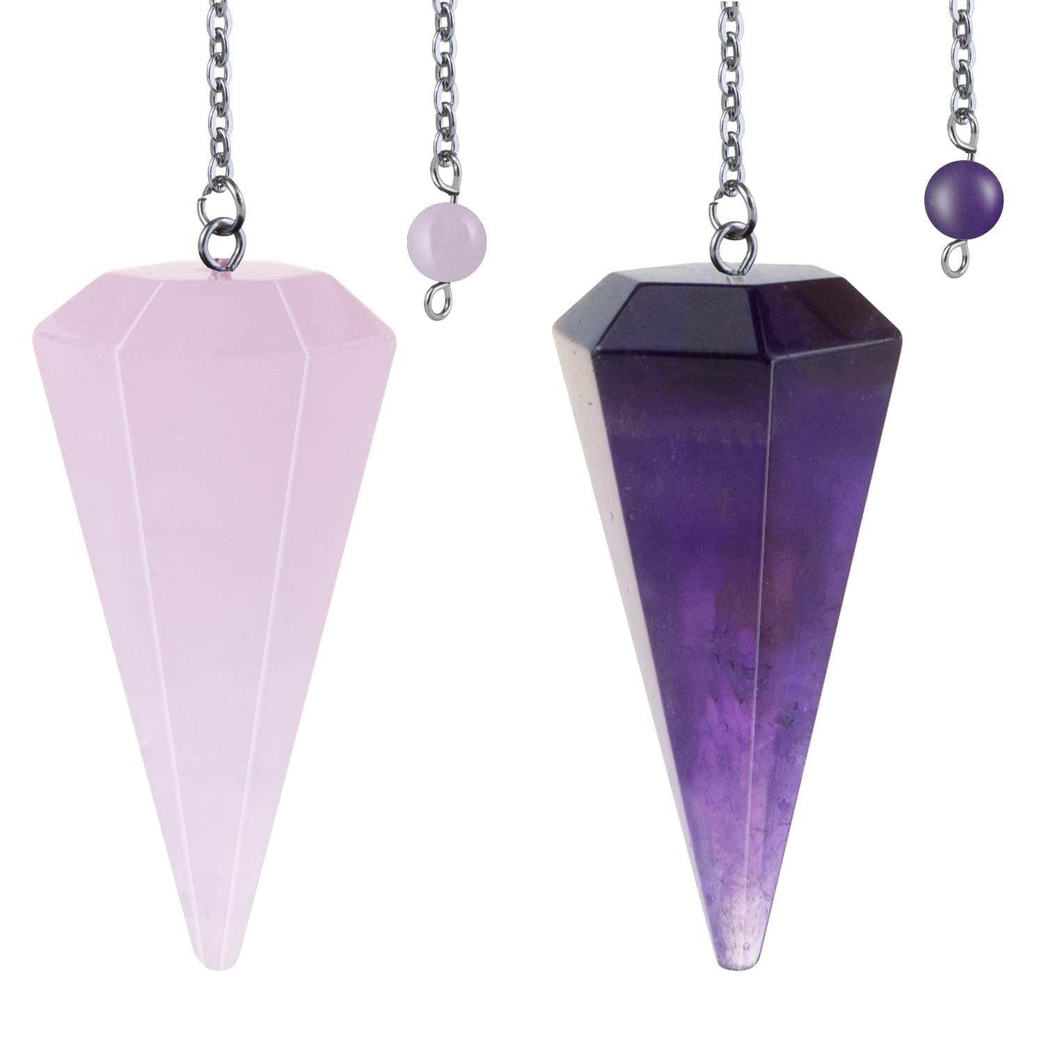 Toomwvvy pendulum crystal amethyst closeup for divination use