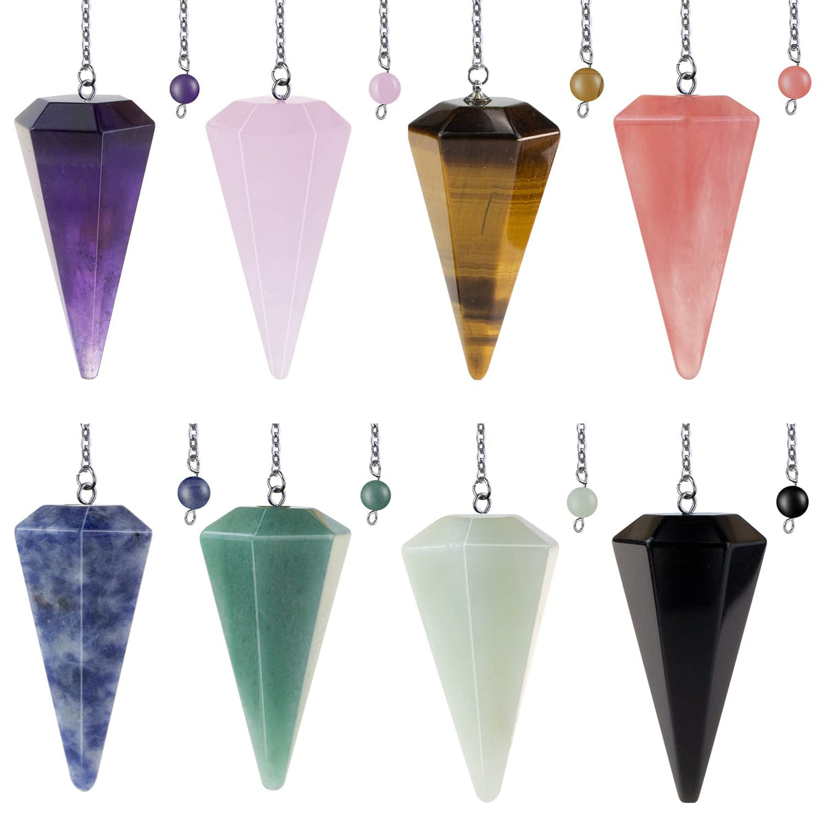 Toomwvvy pendulum crystal amethyst for focused meditation and energy balance.