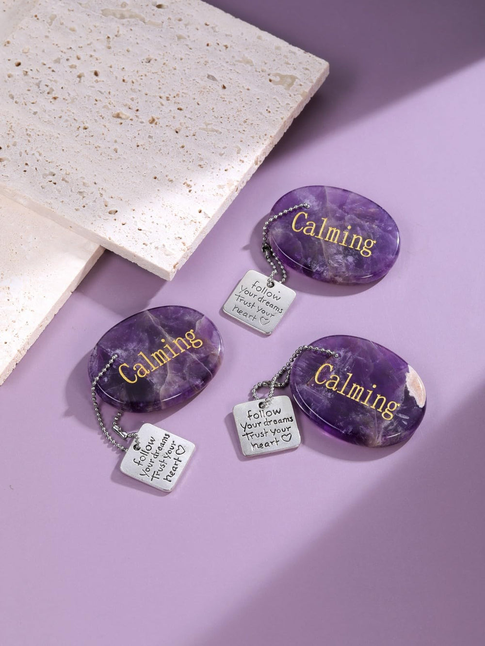 Top Plaza amethyst meditation companion offering soothing energy during practice.