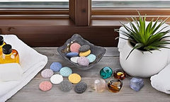 Top Plaza aromatherapy diffuser set with ceramic warmer and lava beads for diffusion
