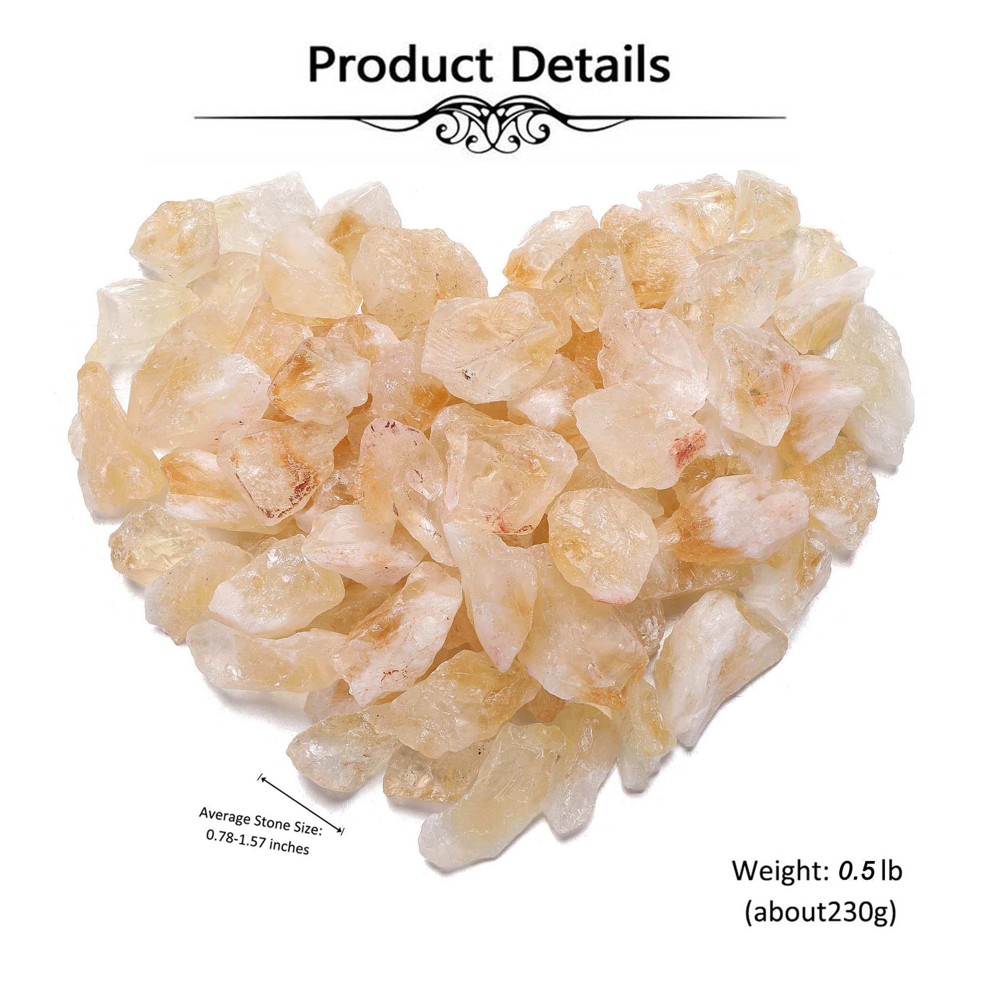 Top Plaza citrine crystals decor accent for home altars.