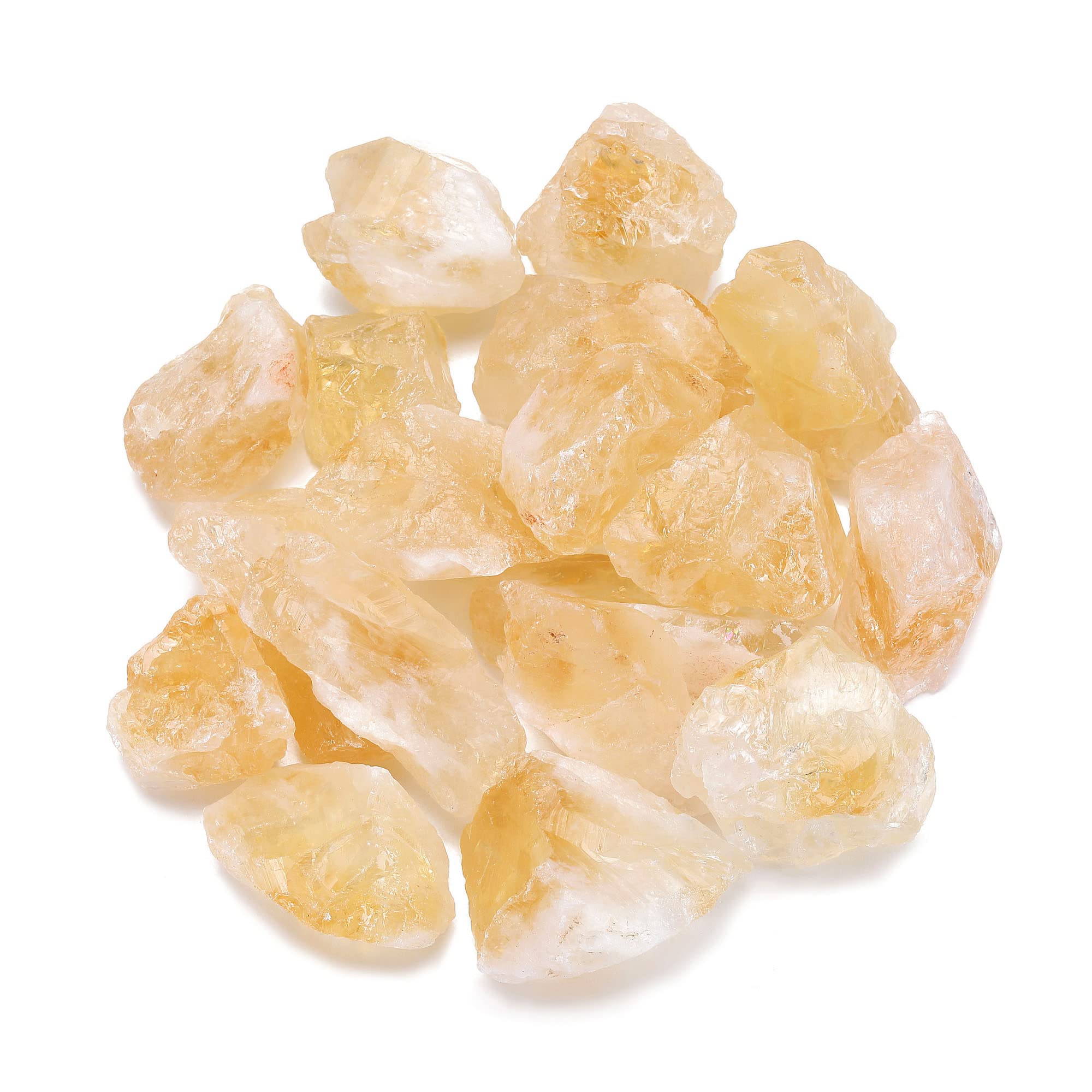 Top Plaza citrine crystals raw stones, 1 inch, ideal for meditation and decor.