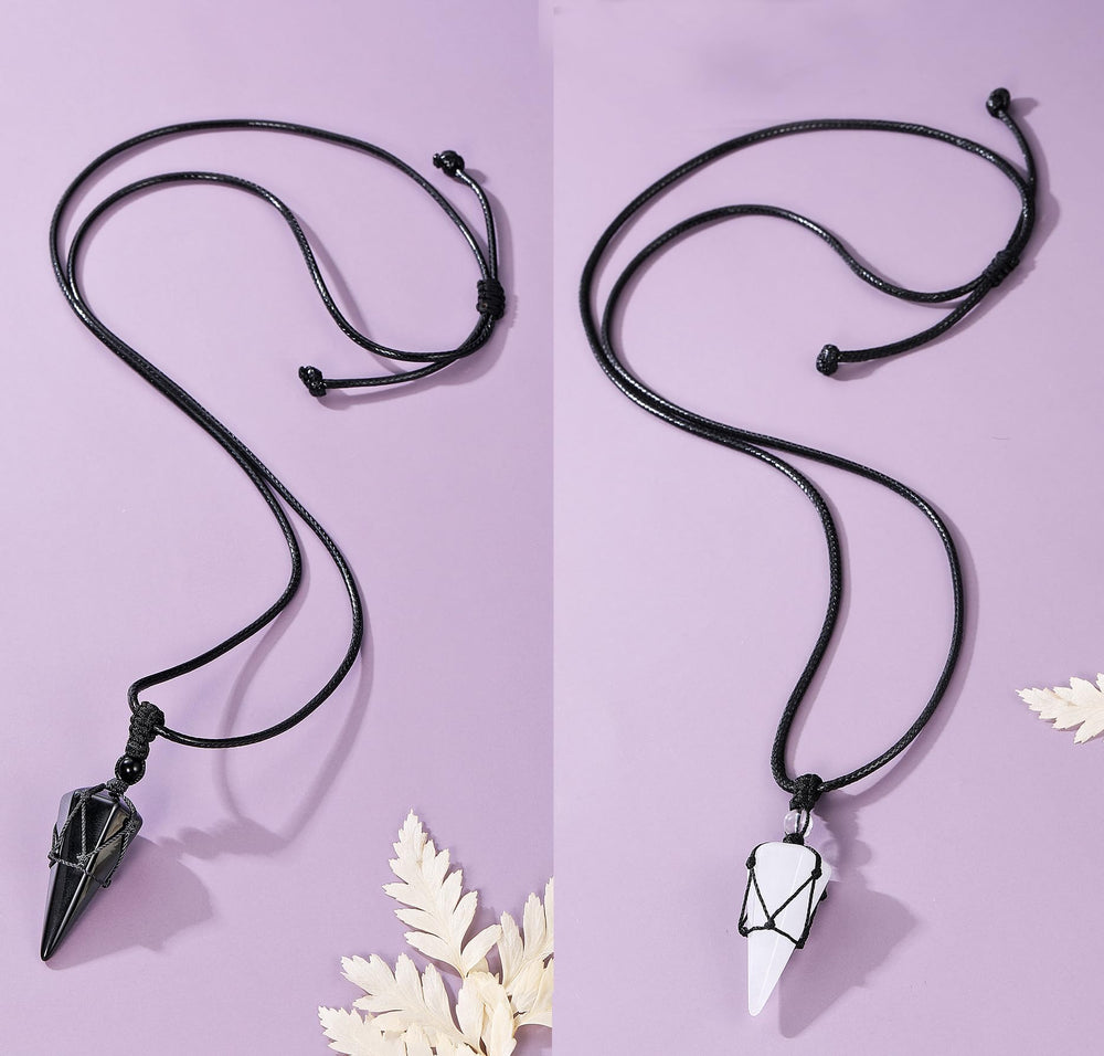 Top Plaza clear quartz pendant close-up showing clarity for versatile looks.