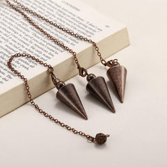 Top Plaza copper pendulum chain detail for dowsing.