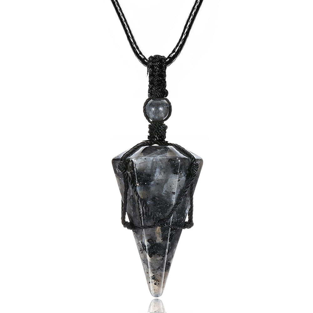 Top Plaza Labradorite 6-Facet pendant with iridescent shimmer for daily wear.