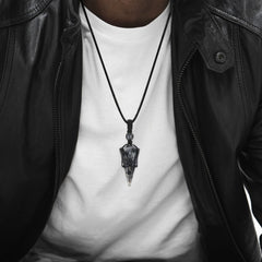 Top Plaza Reiki crystal necklace adjustable rope enhances focus during meditation.
