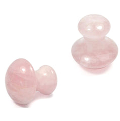TOP-VRA Rose Quartz mushroom gua sha for facial massage and relaxation.