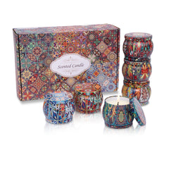 Topadorn gift box with six candles, ideal for gifting and home ambiance.