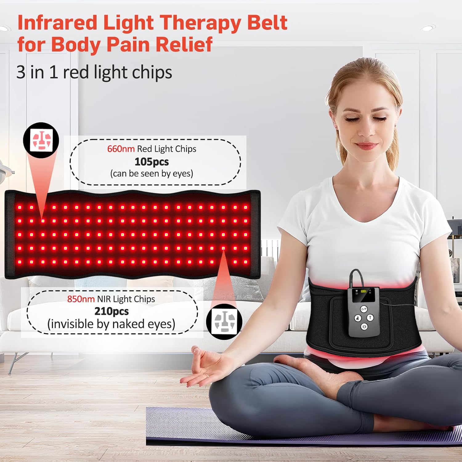 Topcupro 850nm near-infrared panel active for deeper tissue reach.