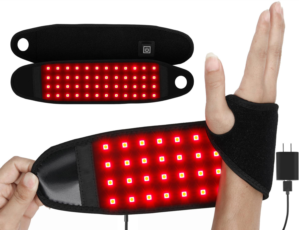 Topcupro Red Light Wristwrap with 660nm-850nm LEDs delivering soothing warmth