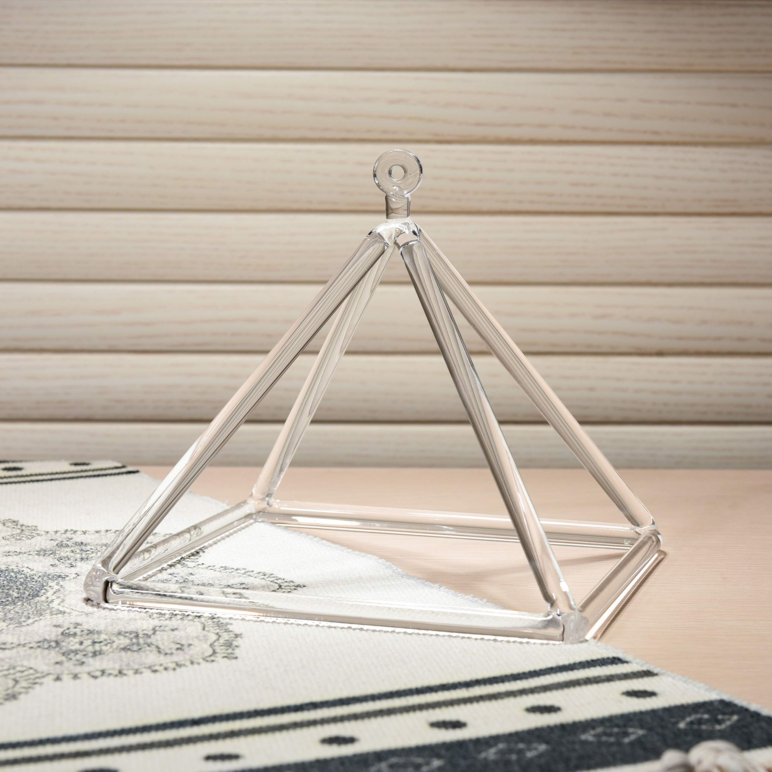 TOPFUND crystal pyramid with case offers portable sound therapy on the go